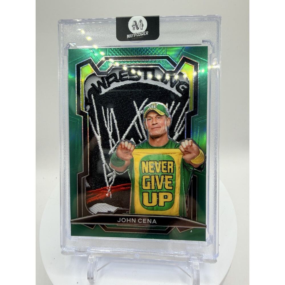 Art Card John Cena With WWE Patch Made By Mayflower Custom Cards